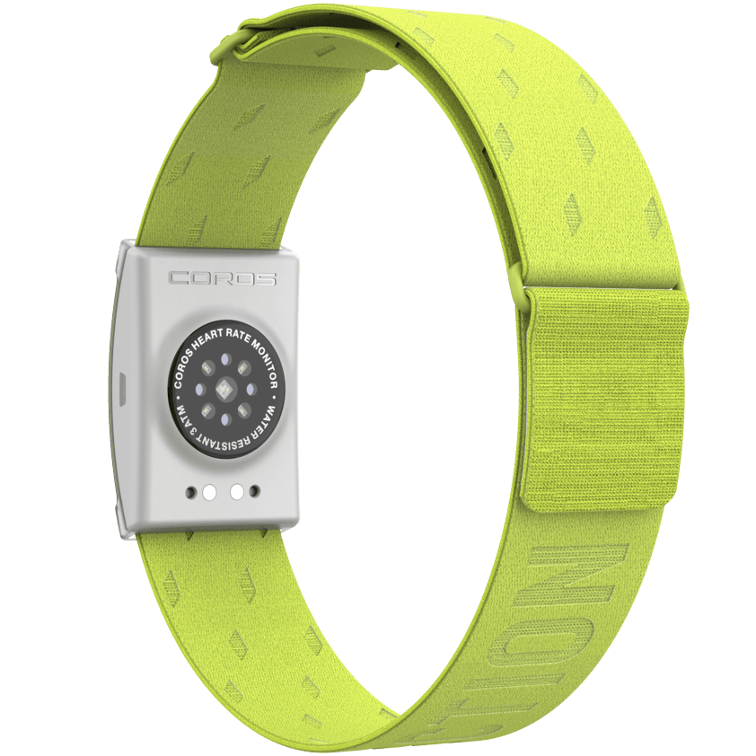 COROS Heart Rate Monitor in LIME color- COROS Nordic - gult pulsband