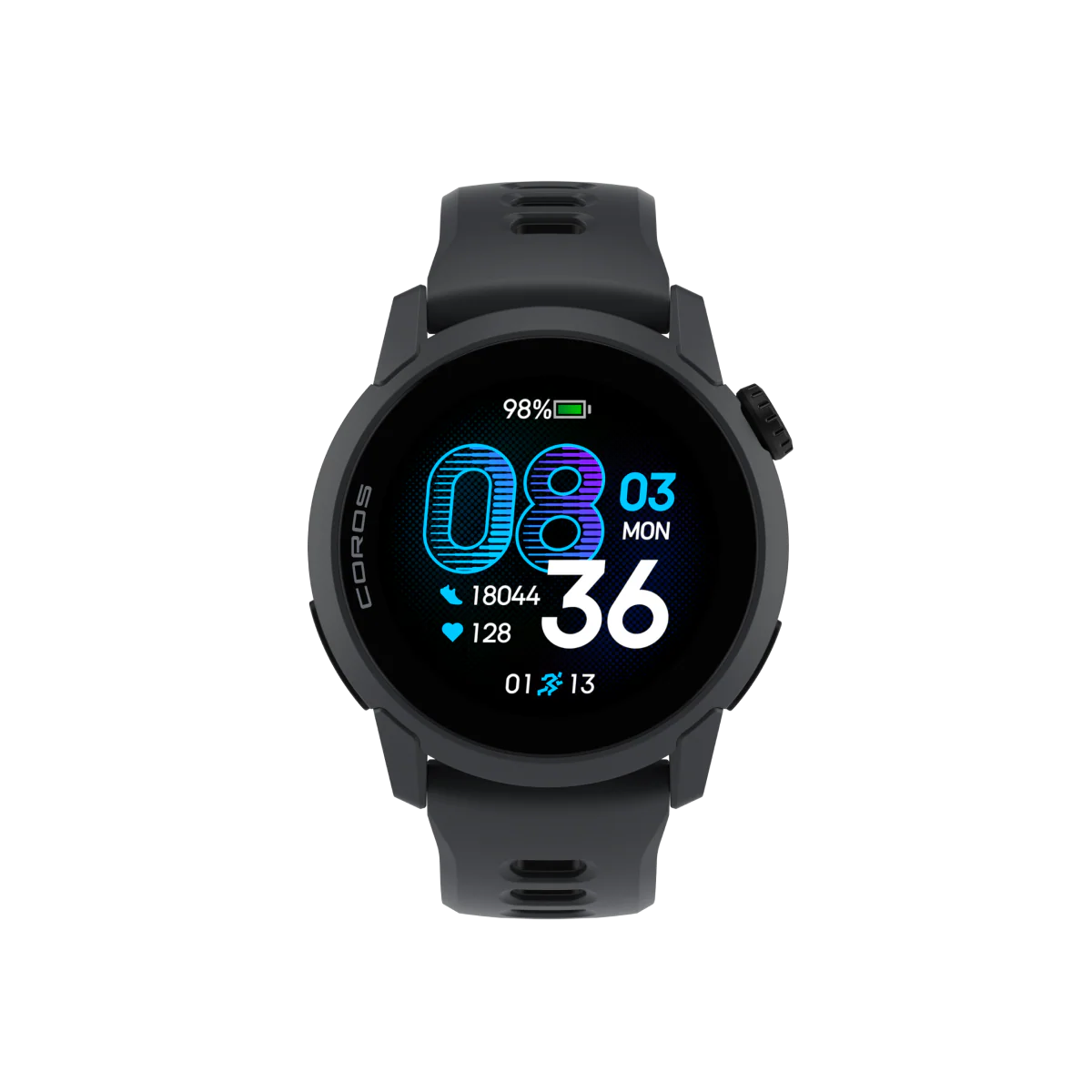 Running watch COROS PACE 4 in black color with with background